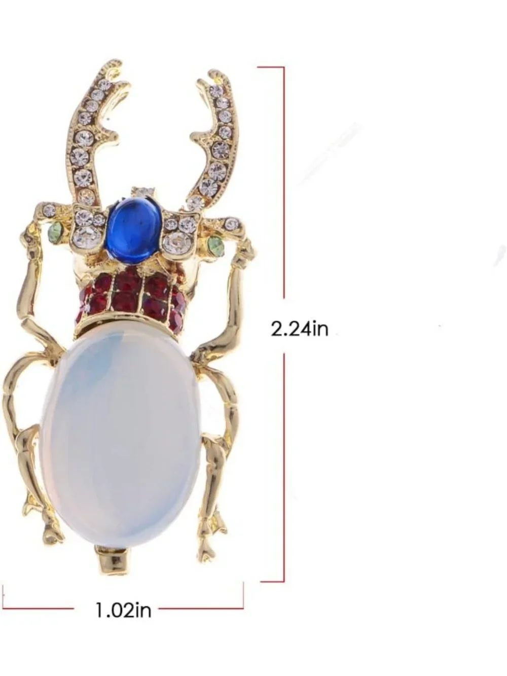 Vintage Antique Gold Scarab Beetle Brooch Pin | Egyptian-Inspired Jewelry